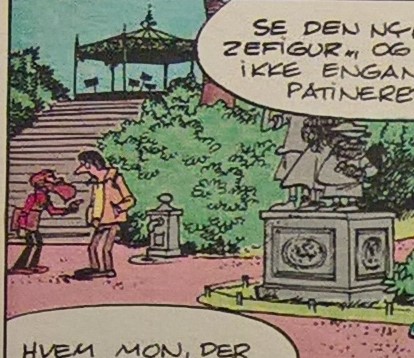 Yvan Delporte og André Franquin. sluttegningen i Isabelle 2. Kærlighedsbæltet. side 46.jpg