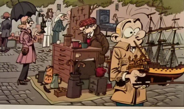 Kvik på loppemarked. En lille hilsen til Hergé og Enhjørningens hemmelighed. I hugormens kløer. Side 26..jpg