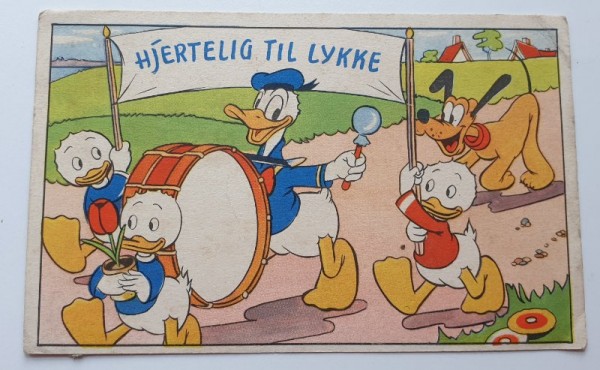 Hjertlig tillykke, Anders, ungerne og Pluto, brugt, sendt i 1951, Enret ELMO, København, med tilladelse af Walt Disney-Mickey Mouse, København.jpg