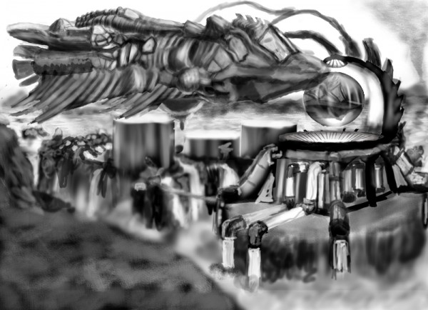 En sci fi enviroment ting, <br />har lavet store ændringer til bygningerne.<br />før var der et tempel med bjerge i <br />baggrunden:<br />MEN syntes alligevel der skulle være lidt mere sci fi feel over det så det blev til en docking refueling station ting. istedet<br />dette er REN photoshop.